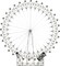 Basic Fun K'NEX Architecture: London Eye Ferris Wheel - Build IT Big - Collectible Building